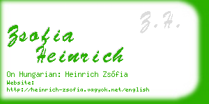 zsofia heinrich business card